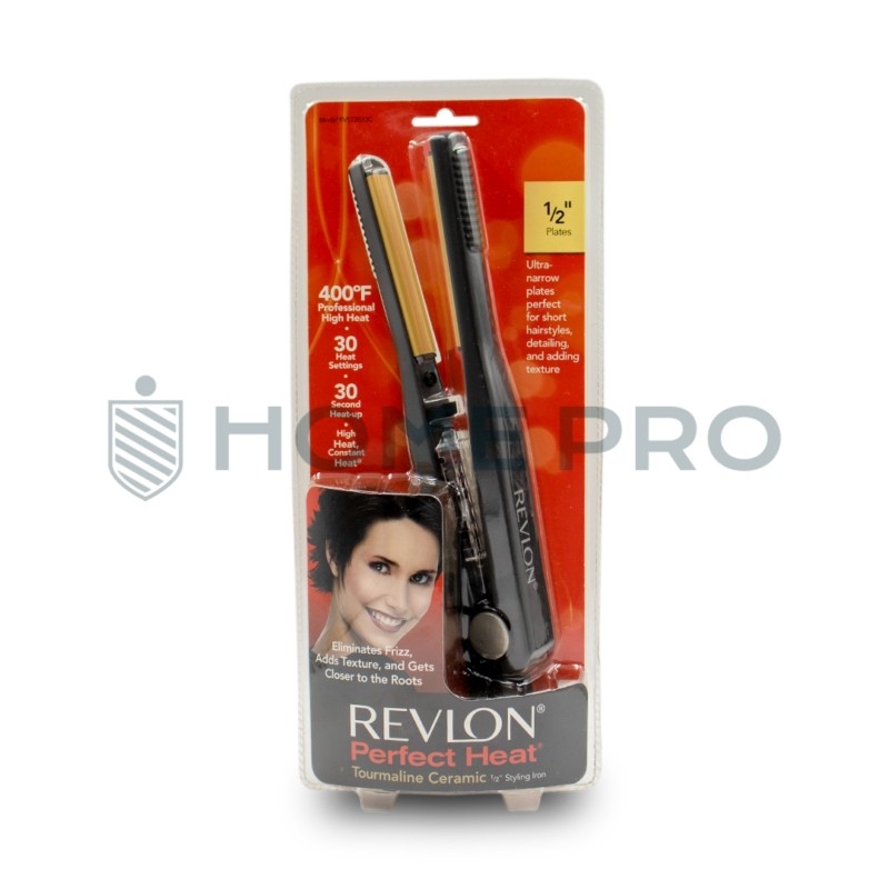 Prancha de Cabelo Profissional Revlon Perfect Heat 1/2" Turmalina Cerâmica Curling Iron RV