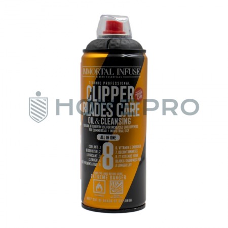 Spray IMMOTAl 8 em 1 Óleo e Limpeza Cuidados Com as Lâminas de Clipper