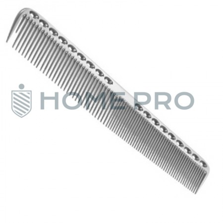 Peine metálico de aluminio para barberos - 18 cm - Plateado