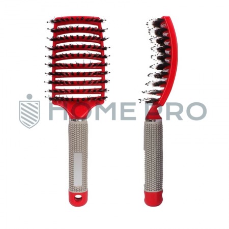 Escova De Pentear Cabelo E Desembaraçar Raquete Profissional - Vermelho