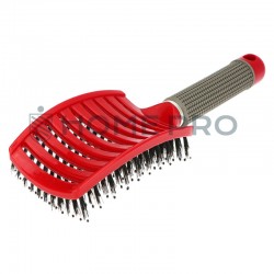 Escova De Pentear Cabelo E Desembaraçar Raquete Profissional - Vermelho