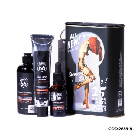 Kit de Barba na Lata - (5 produtos) - Snappy - Route 66 | Viking Brand