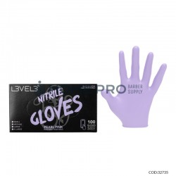 GUANTES DE NITRILO L3VEL 3 COLOR LAVANDA TAMAÑO XL 100 UNIDADES