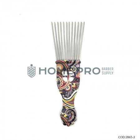 PEINE AFRO METAL COLORIDO COD6332