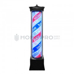 BARBER POLE NEGRO GIRATORIO ILUMINADO DE 190CM 110V