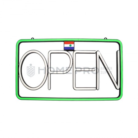 CARTEL LED ESTILO NEON "OPEN" 52CM X 28CM