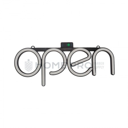 CARTAZ LED ESTILO NEÓN OPEN BRANCO 40CM X 15CM