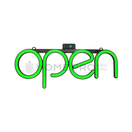 CARTAZ LED ESTILO NEÓN OPEN VERDE 40CM X 15CM