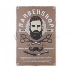 PLACA DECORATIVA VINTAGE DE BARBERIA 20CM X 30CM